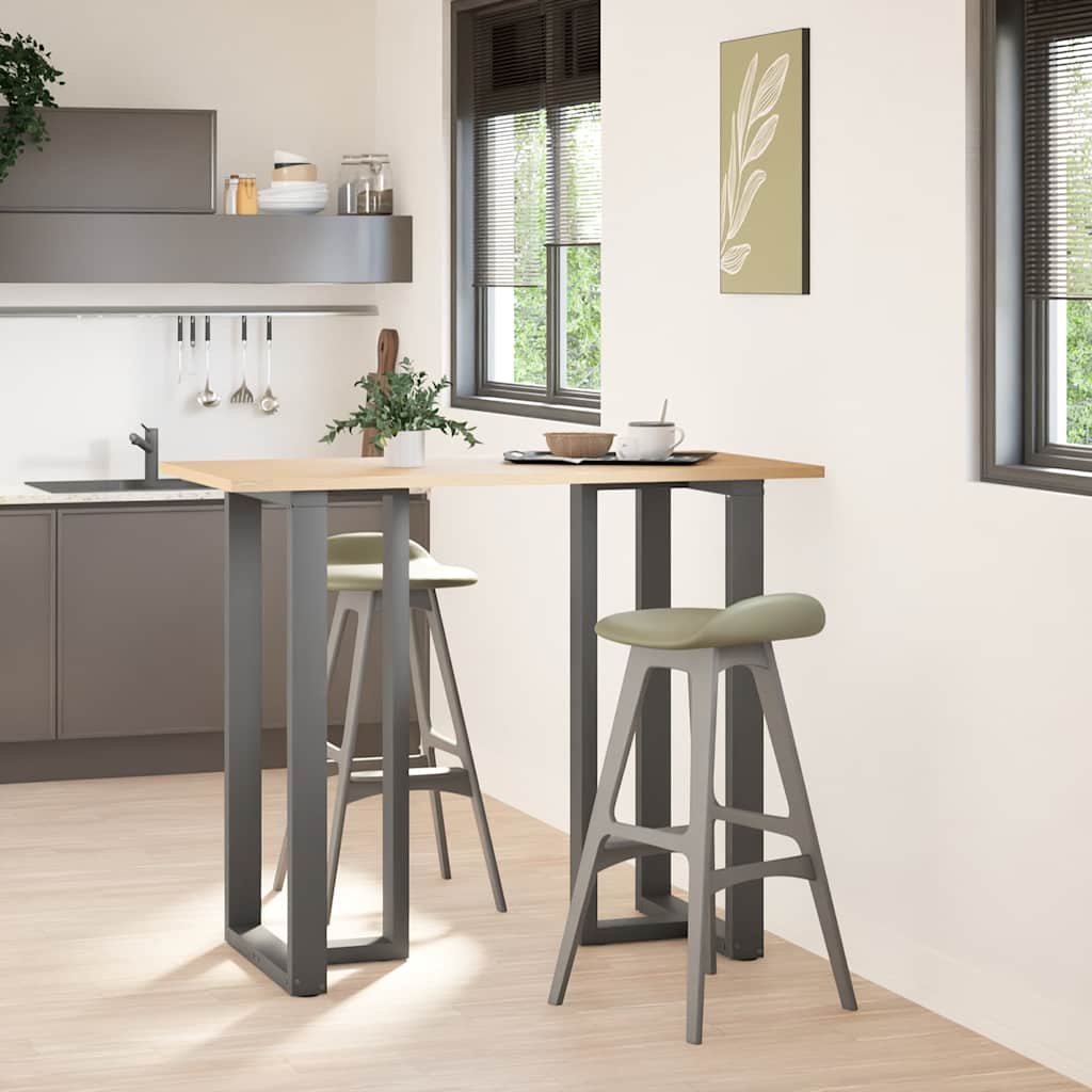 Gambe Tavolo Bar a T 2 pz Antracite 60x35x(110-111) cm Acciaio - homemem39