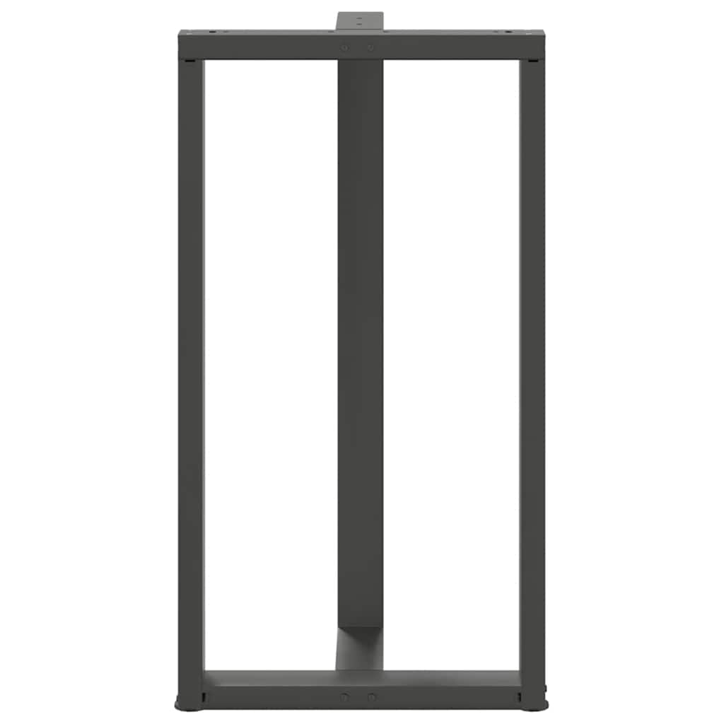 Gambe Tavolo Bar a T 2 pz Antracite 60x35x(110-111) cm Acciaio - homemem39