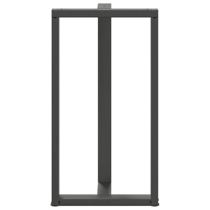 Gambe Tavolo Bar a T 2 pz Antracite 60x35x(110-111) cm Acciaio - homemem39