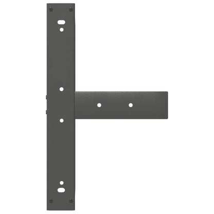 Gambe tavolo da bar forma T 2 pz Antracite 60x35x(110-111) cm