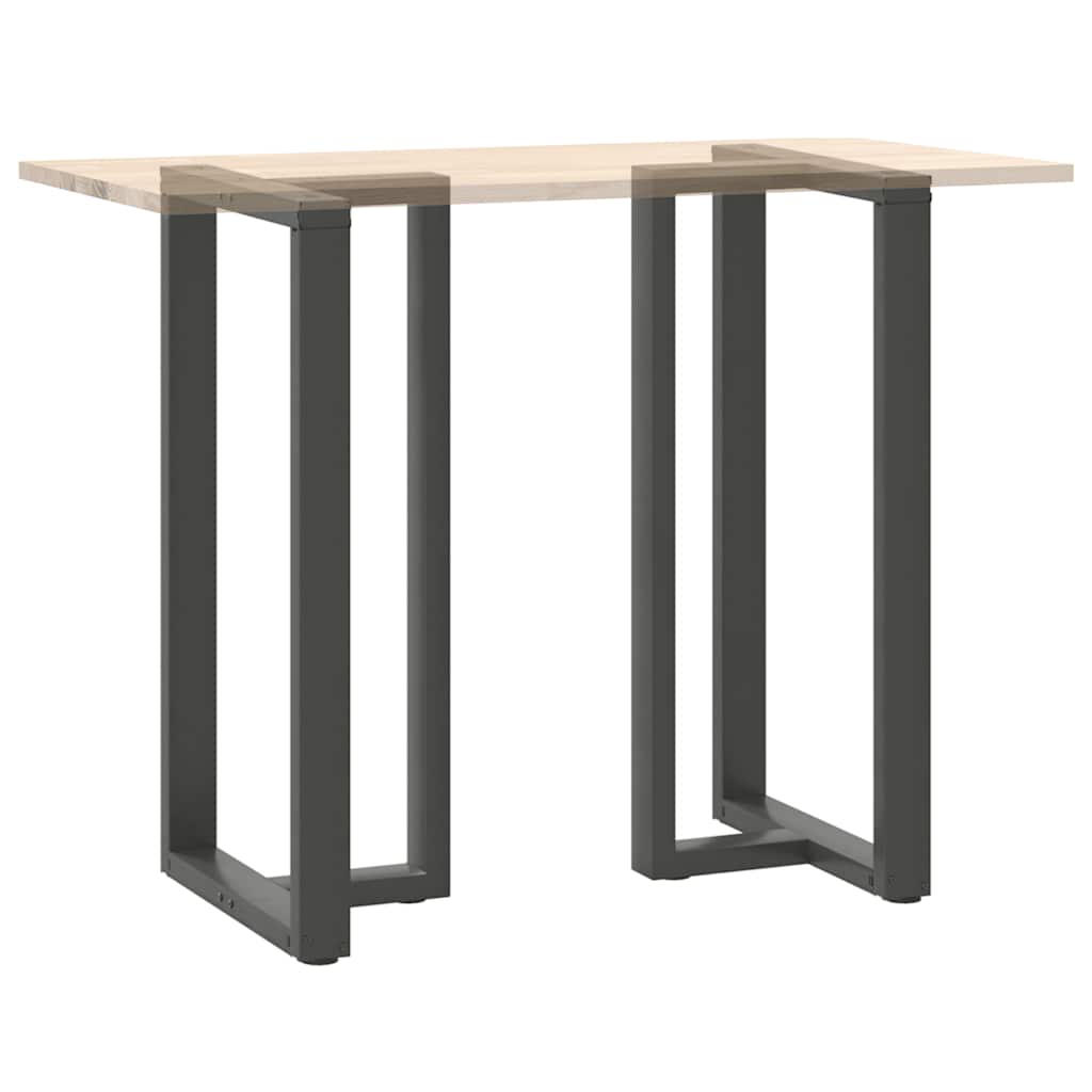 Gambe Tavolo Bar a T 2 pz Antracite 60x35x(110-111) cm Acciaio - homemem39