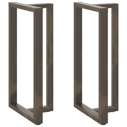 Gambe Tavolo Bar a T 2 pz Naturale 60x35x(111-112) cm Acciaio - homemem39
