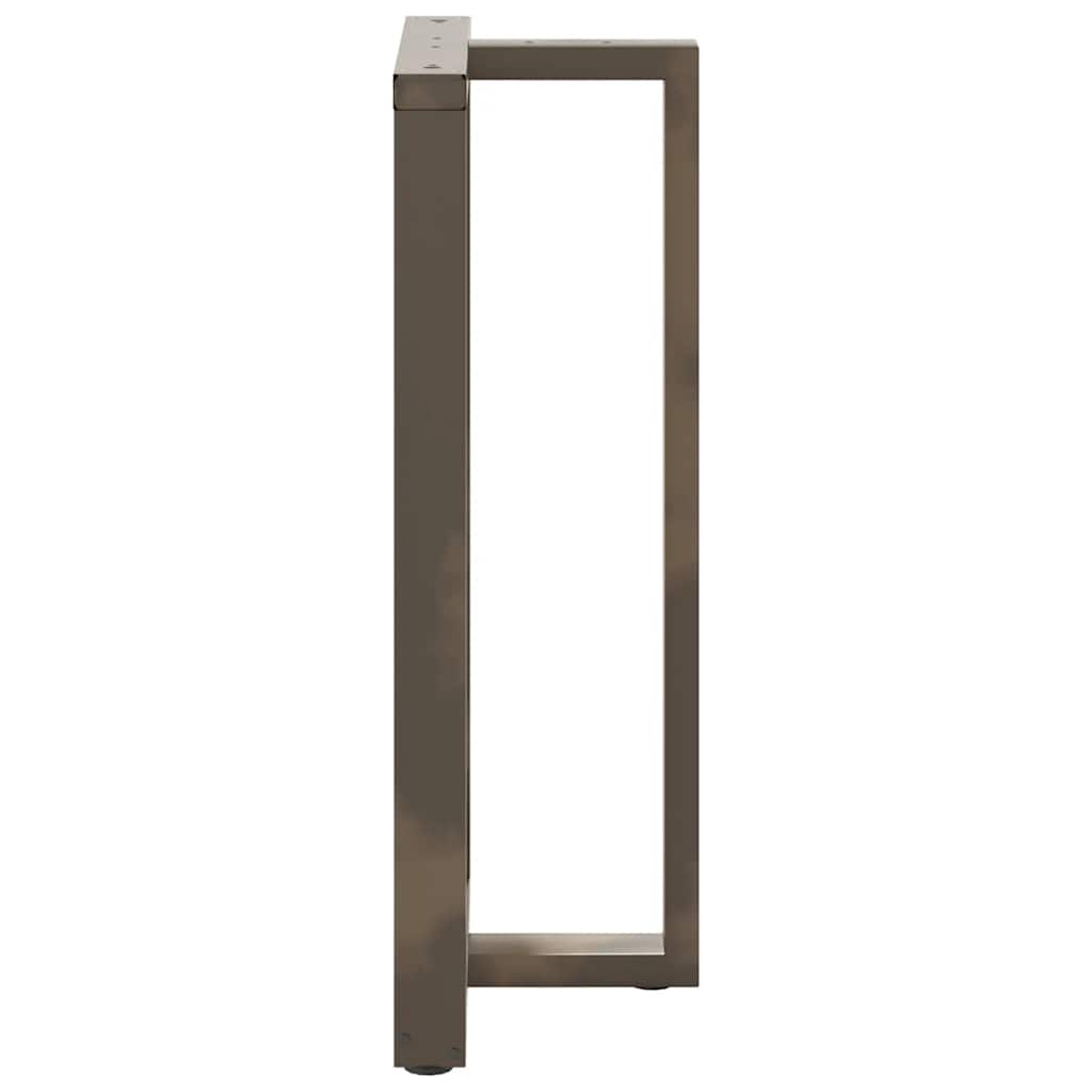 Gambe Tavolo Bar a T 2 pz Naturale 60x35x(111-112) cm Acciaio - homemem39