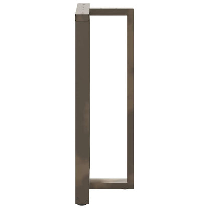 Gambe Tavolo Bar a T 2 pz Naturale 60x35x(111-112) cm Acciaio - homemem39