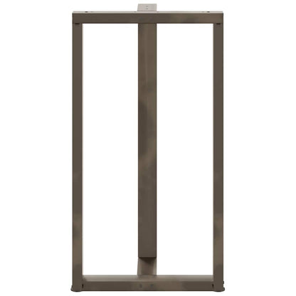 Gambe Tavolo Bar a T 2 pz Naturale 60x35x(111-112) cm Acciaio - homemem39