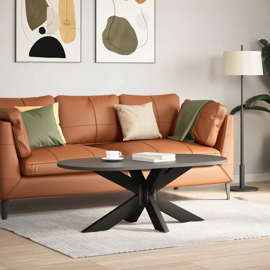 Gamba tavolino da caffè a forma di ragno nera 98x58x(42-43) cm