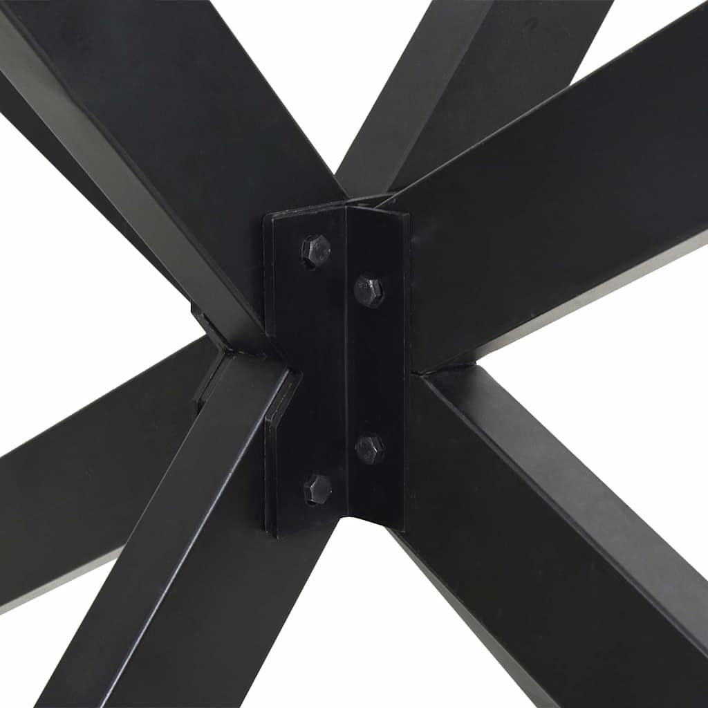 Gamba per tavolino da caffè a ragno antracite 98x58x(42-43) cm