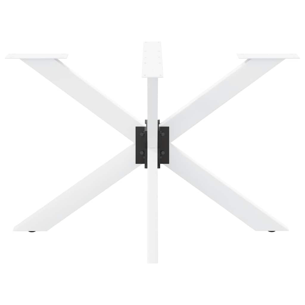 Gamba per Tavolo da Pranzo a Forma di Ragno Bianca 120x68x(72-73) cm Acciaio - homemem39