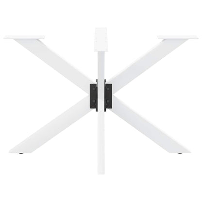 Gamba per Tavolo da Pranzo a Forma di Ragno Bianca 120x68x(72-73) cm Acciaio - homemem39