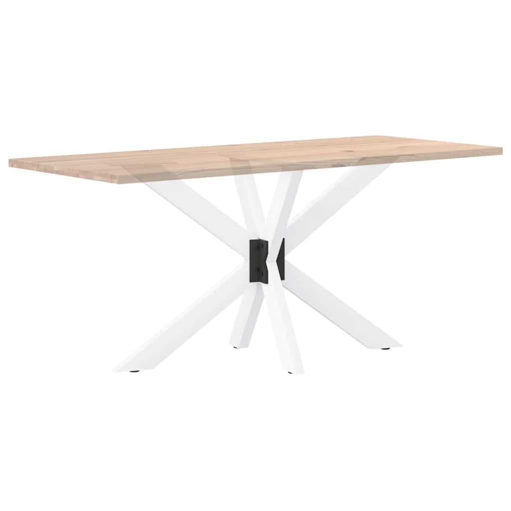 Gamba per Tavolo da Pranzo a Forma di Ragno Bianca 120x68x(72-73) cm Acciaio - homemem39