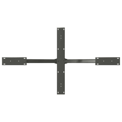 Gamba per Tavolo da Pranzo a Forma di Ragno Antracite 120x68x(72-73) cm Acciaio