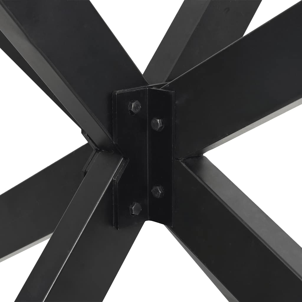 Gamba per Tavolo da Pranzo a Forma di Ragno Antracite 120x68x(72-73) cm Acciaio