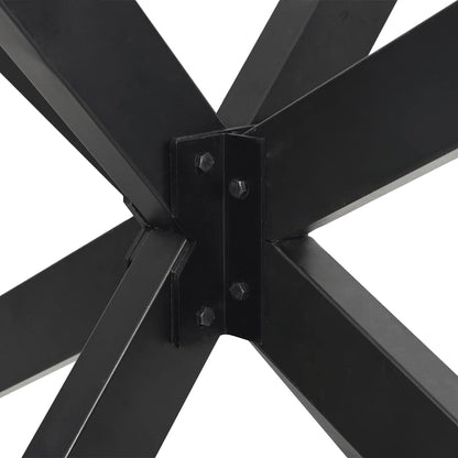 Gamba per Tavolo da Pranzo a Forma di Ragno Antracite 120x68x(72-73) cm Acciaio