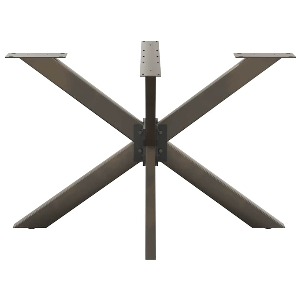 Gamba per Tavolo da Pranzo a Forma di Ragno Nero 120x68x(72-73) cm Acciaio