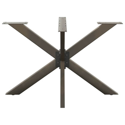 Gamba per Tavolo da Pranzo a Forma di Ragno Nero 120x68x(72-73) cm Acciaio