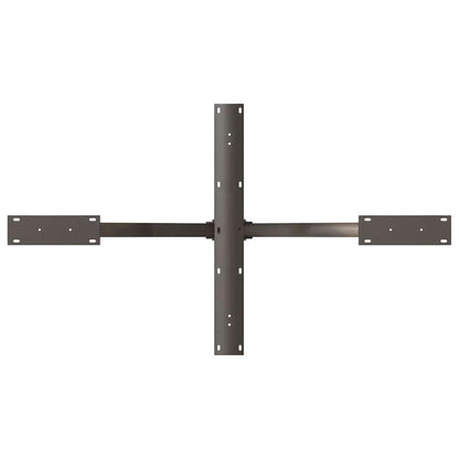 Gamba per Tavolo da Pranzo a Forma di Ragno Nero 120x68x(72-73) cm Acciaio