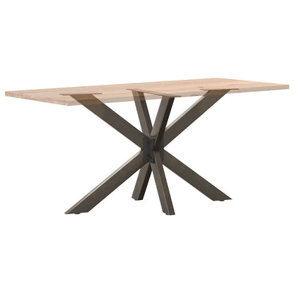 Gamba Tavolo da Pranzo a Forma di Ragno Nero 120x68x(72-73) cm