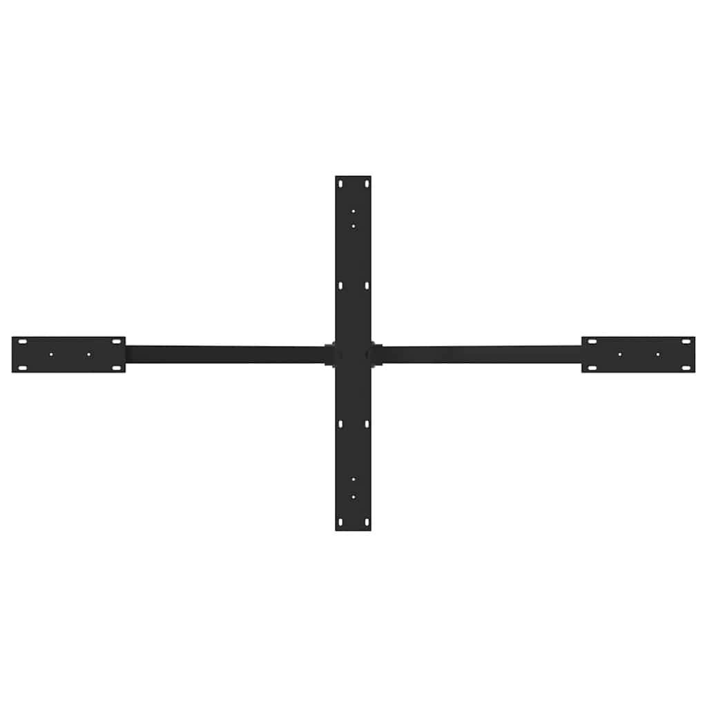 Gamba Tavolo da Pranzo a Forma di Ragno Nero 150x78x(72-73) cm