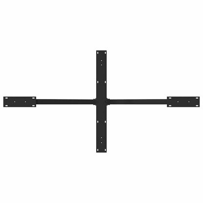 Gamba Tavolo da Pranzo a Forma di Ragno Nero 150x78x(72-73) cm