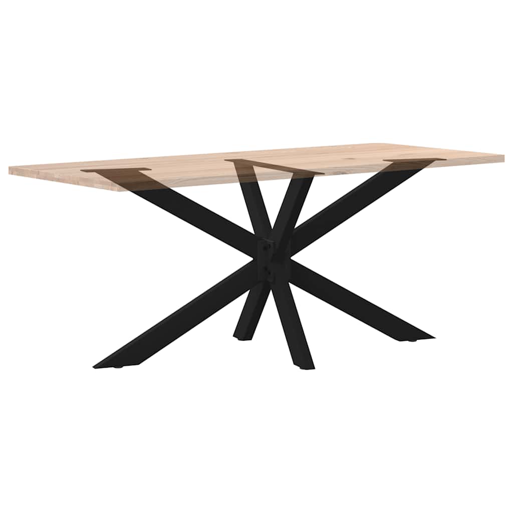 Gamba Tavolo da Pranzo a Forma di Ragno Nero 150x78x(72-73) cm