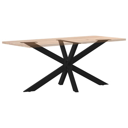 Gamba Tavolo da Pranzo a Forma di Ragno Nero 150x78x(72-73) cm