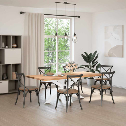 Gamba per Tavolo da Pranzo a Forma di Ragno Bianca 150x78x(72-73) cm Acciaio