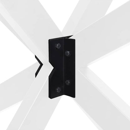 Gamba per Tavolo da Pranzo a Forma di Ragno Bianca 150x78x(72-73) cm Acciaio