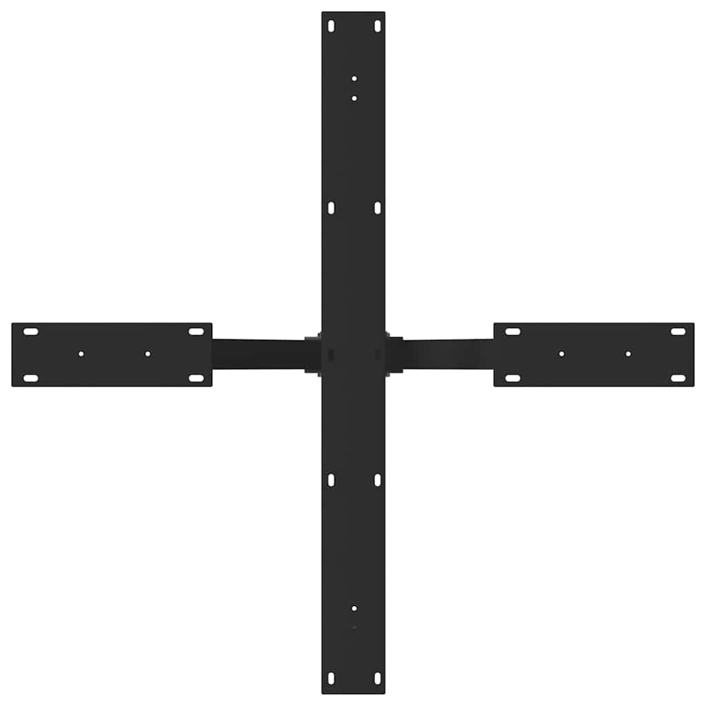 Gamba Tavolo da Pranzo a Forma di Ragno Nero 85x85x(72-73) cm