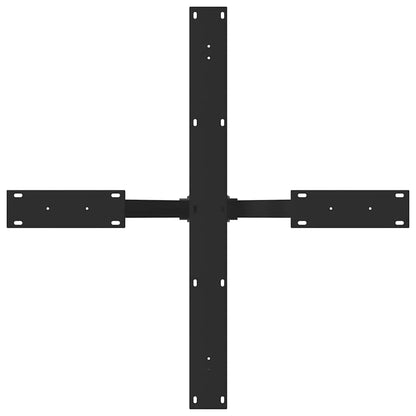 Gamba Tavolo da Pranzo a Forma di Ragno Nero 85x85x(72-73) cm