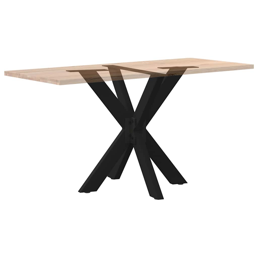 Gamba Tavolo da Pranzo a Forma di Ragno Nero 85x85x(72-73) cm