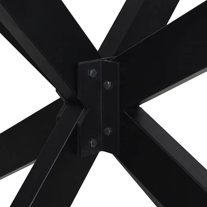 Gamba Tavolo da Pranzo a Forma di Ragno Nero 85x85x(72-73) cm