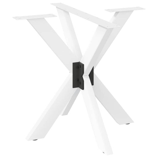 Gamba Tavolo Pranzo Forma Ragno Bianco 85x85x(72-73) cm Acciaio