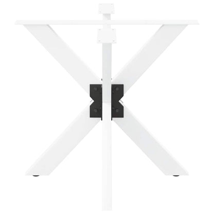 Gamba Tavolo Pranzo Forma Ragno Bianco 85x85x(72-73) cm Acciaio