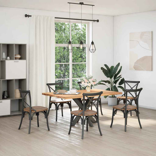 Gamba per Tavolo da Pranzo a Forma di Ragno Antracite 85x85x(72-73) cm Acciaio - homemem39