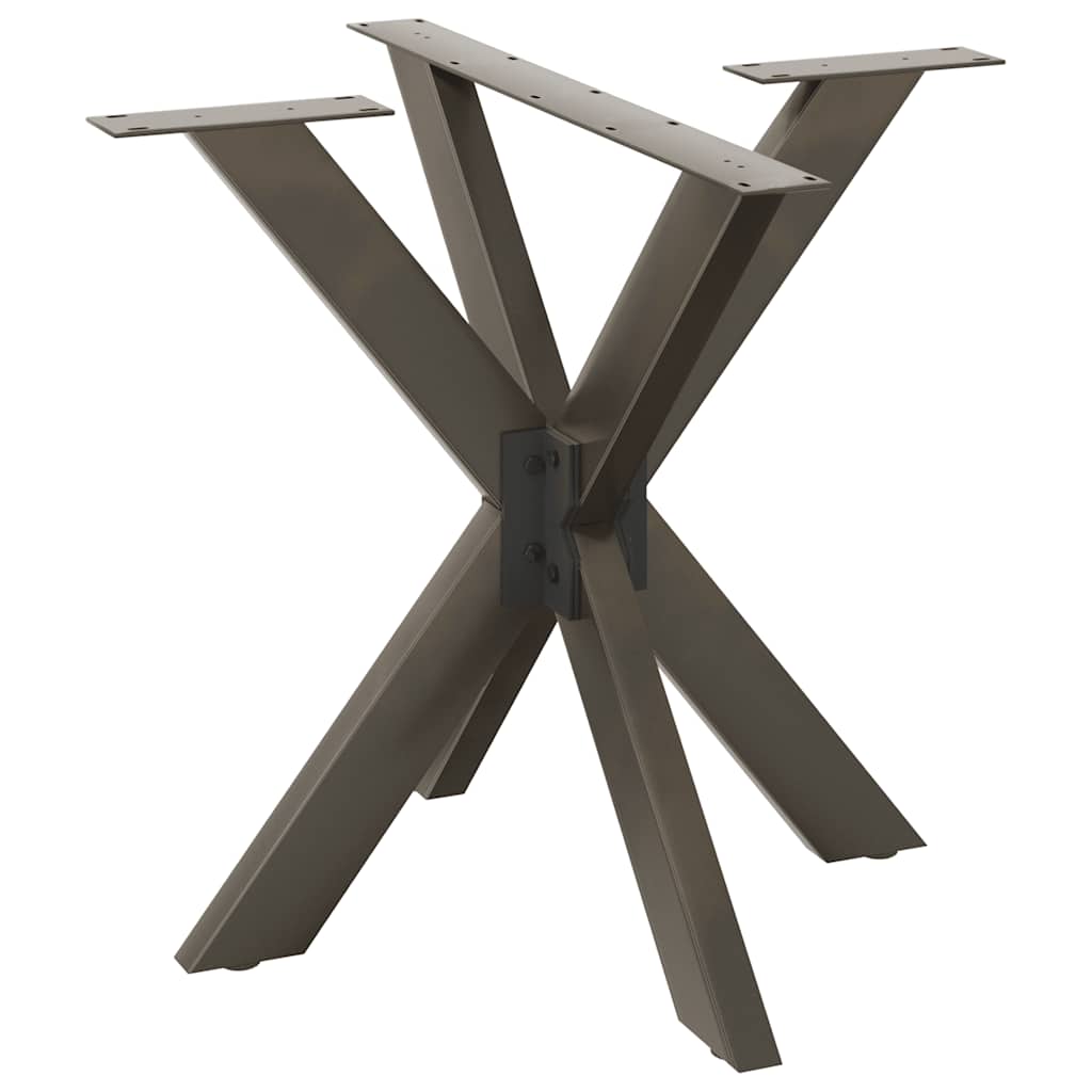 Gamba Tavolo da Pranzo a Forma di Ragno Nero 85x85x(72-73) cm
