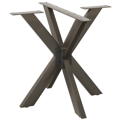 Gamba Tavolo da Pranzo a Forma di Ragno Nero 85x85x(72-73) cm