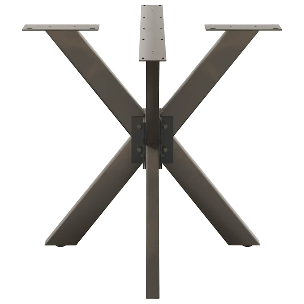 Gamba per Tavolo da Pranzo a Forma di Ragno Nero 85x85x(72-73) cm Acciaio