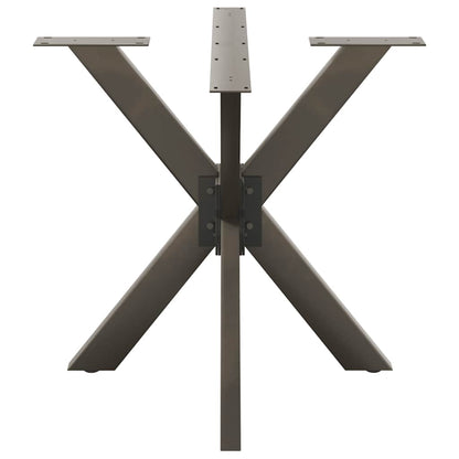 Gamba per Tavolo da Pranzo a Forma di Ragno Nero 85x85x(72-73) cm Acciaio