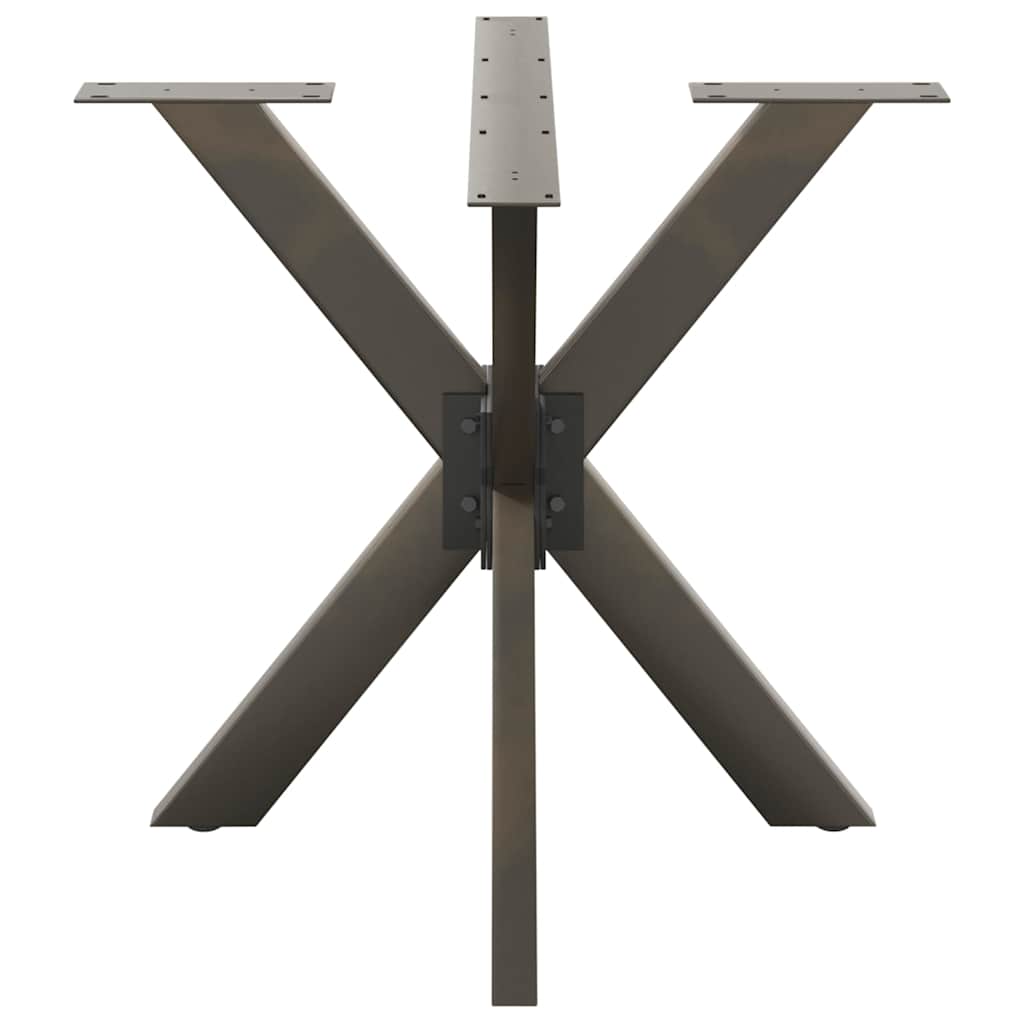 Gamba Tavolo da Pranzo a Forma di Ragno Nero 85x85x(72-73) cm