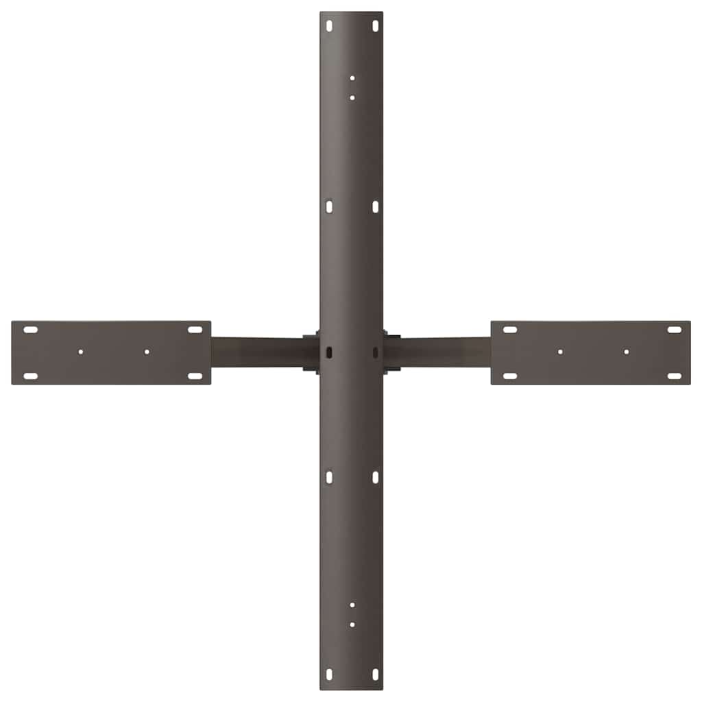 Gamba Tavolo da Pranzo a Forma di Ragno Nero 85x85x(72-73) cm