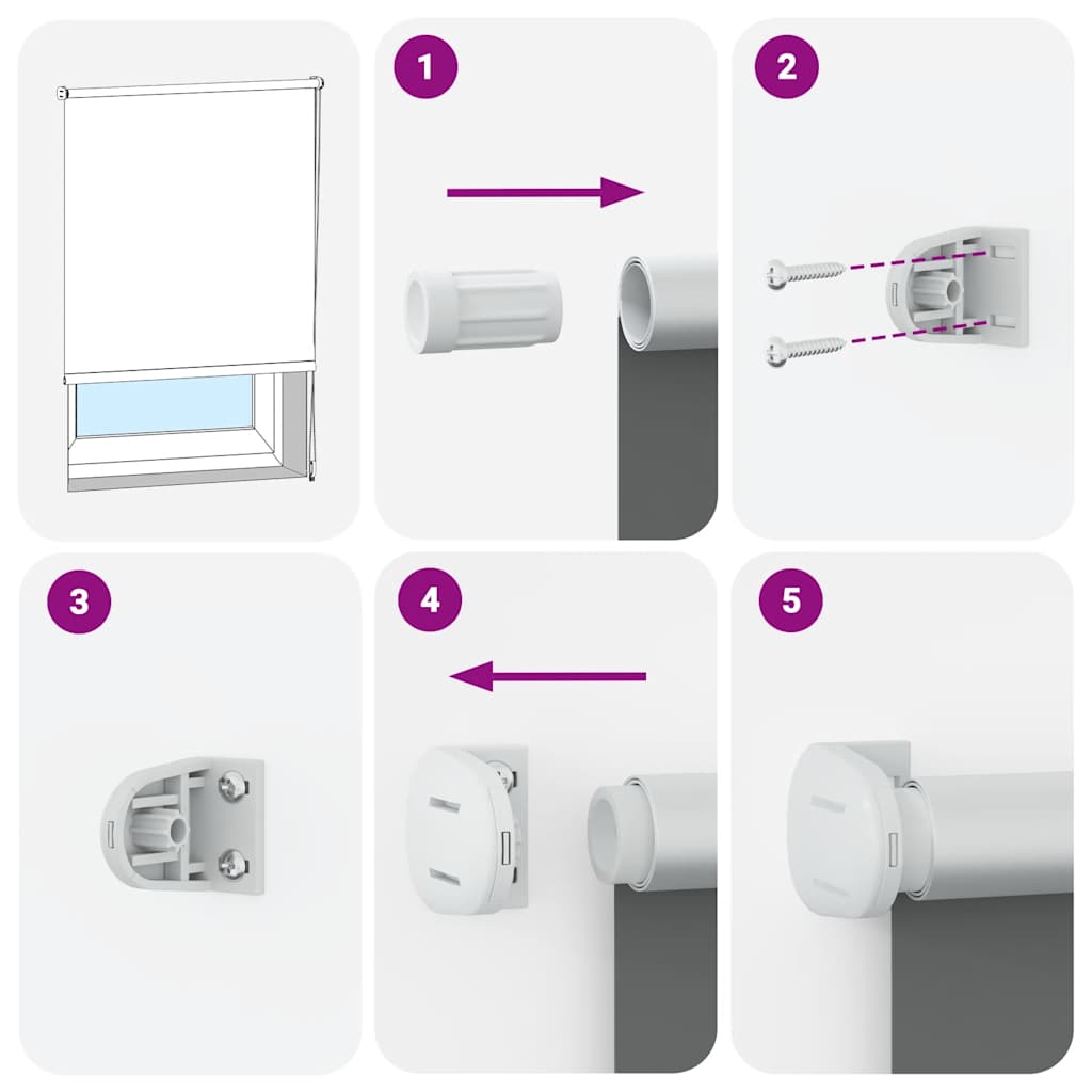 Tenda a Rullo Oscurante 115x130 cm Larghezza Tessuto 110,7 cm - homemem39