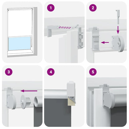 Tenda a Rullo Oscurante 125x150 cm Larghezza Tessuto 121,6 cm - homemem39