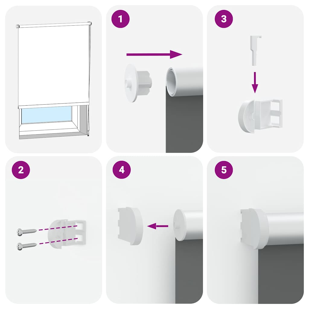 Tenda a Rullo Oscurante 150x150 cm Larghezza Tessuto 146,6 cm - homemem39