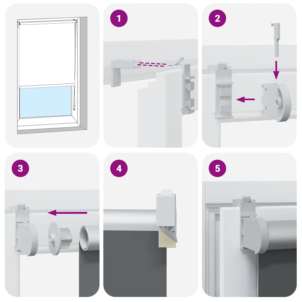 Tenda a Rullo Oscurante 150x150 cm Larghezza Tessuto 146,6 cm - homemem39