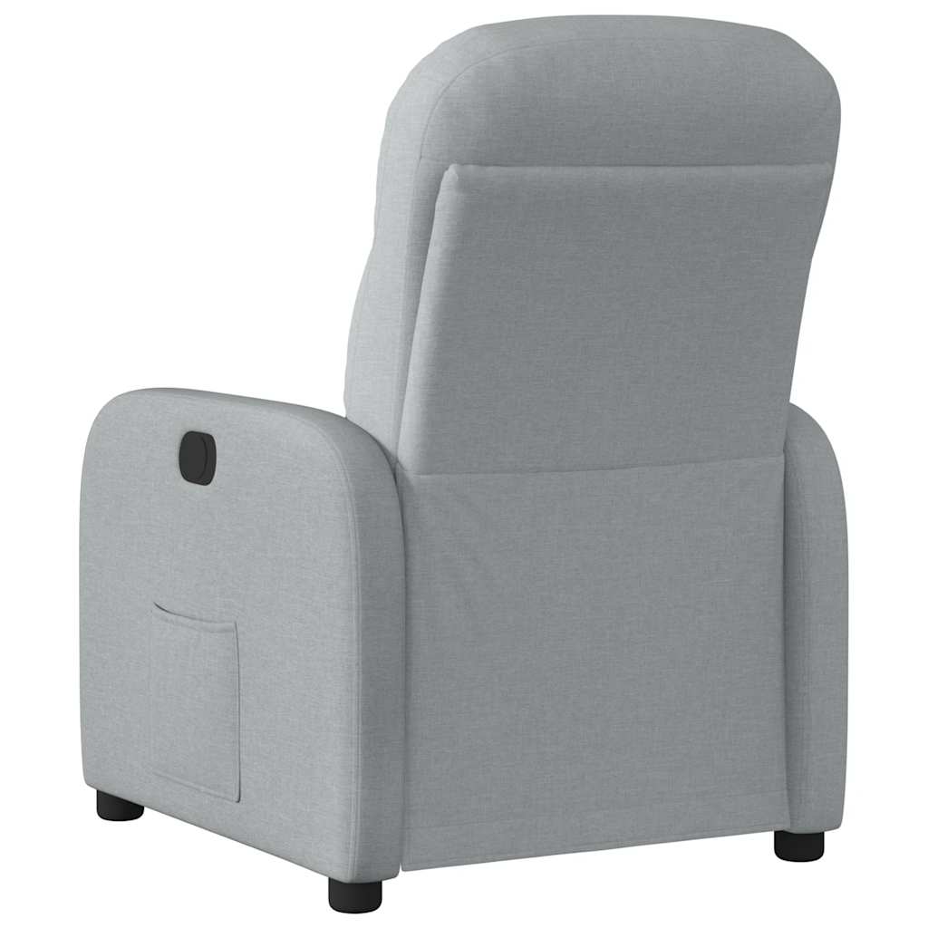 Poltrona Reclinabile in Tessuto Grigio Chiaro | homemem39