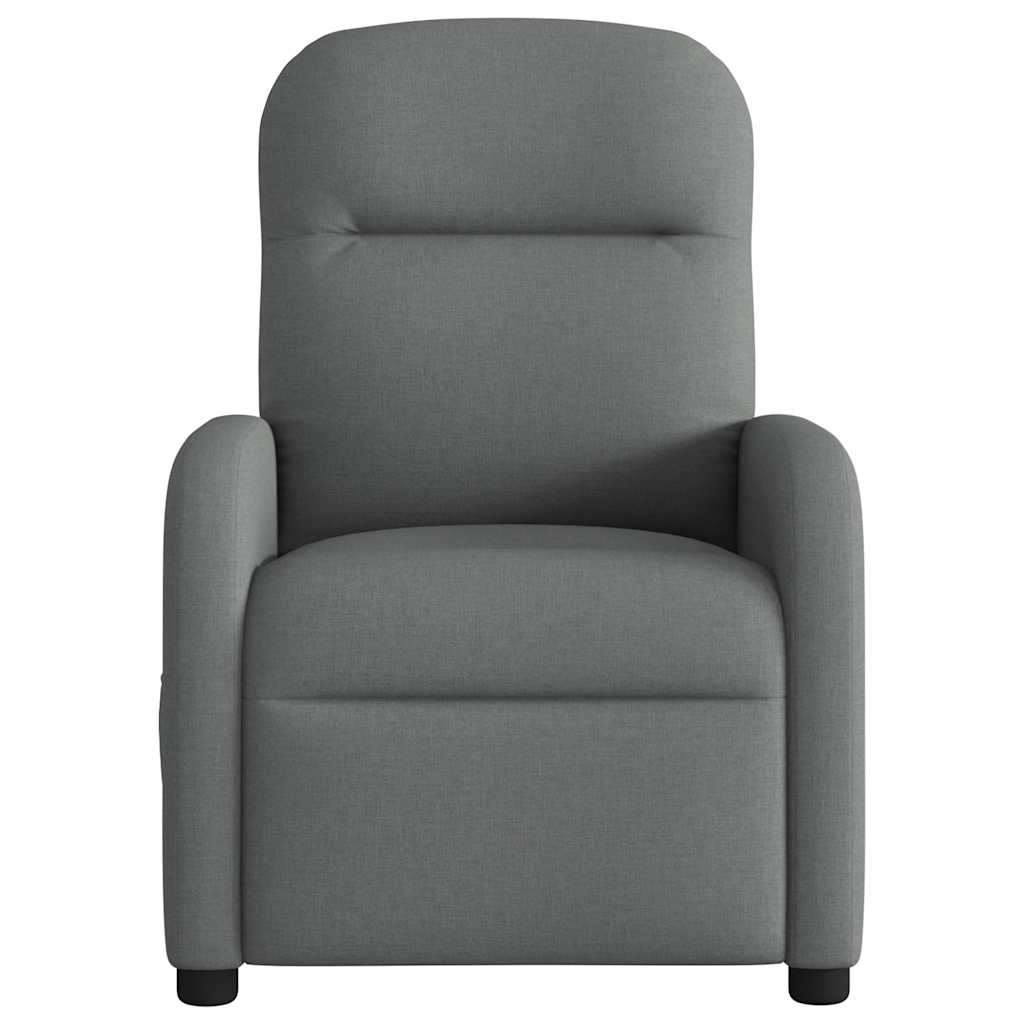 Poltrona Reclinabile in Tessuto Grigio Scuro