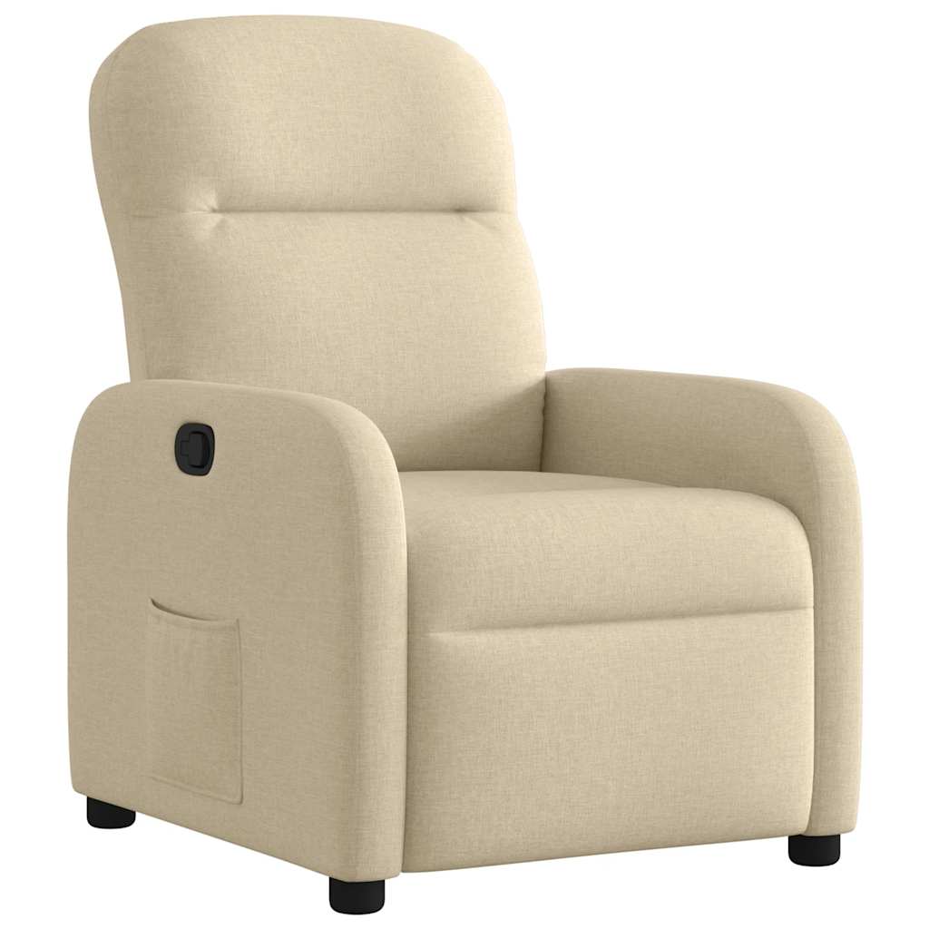 Poltrona Reclinabile in Tessuto Crema - homemem39