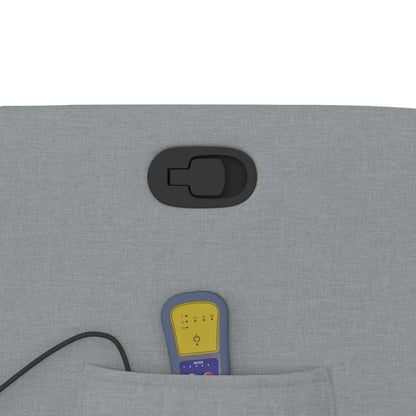 Poltrona Massaggiante Reclinabile Grigio Chiaro in Tessuto - homemem39