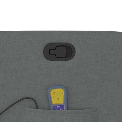 Poltrona Massaggiante Reclinabile Grigio Scuro in Tessuto - homemem39