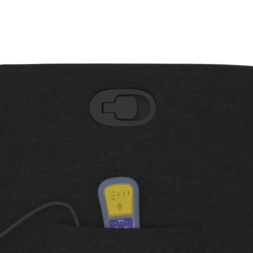 Poltrona Massaggiante Reclinabile Nera in Tessuto - homemem39